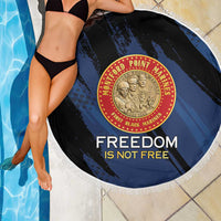 Proud to Honor Montford Point Marines Beach Blanket Freedom Is Not Free - Blue - Wonder Print Shop