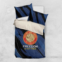 Proud to Honor Montford Point Marines Bedding Set Freedom Is Not Free - Blue - Wonder Print Shop