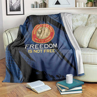 Proud to Honor Montford Point Marines Blanket Freedom Is Not Free - Blue - Wonder Print Shop