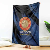 Proud to Honor Montford Point Marines Blanket Freedom Is Not Free - Blue - Wonder Print Shop