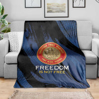 Proud to Honor Montford Point Marines Blanket Freedom Is Not Free - Blue - Wonder Print Shop