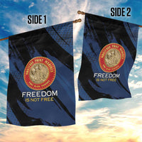 Proud to Honor Montford Point Marines Garden Flag Freedom Is Not Free - Blue - Wonder Print Shop