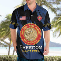 Personalized Proud to Honor Montford Point Marines Hawaiian Shirt Freedom Is Not Free - Blue - Wonder Print Shop