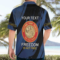 Personalized Proud to Honor Montford Point Marines Hawaiian Shirt Freedom Is Not Free - Blue - Wonder Print Shop