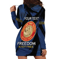 Personalized Proud to Honor Montford Point Marines Hoodie Dress Freedom Is Not Free - Blue - Wonder Print Shop