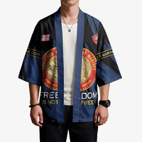 Personalized Proud to Honor Montford Point Marines Kimono Freedom Is Not Free - Blue - Wonder Print Shop