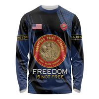 Personalized Proud to Honor Montford Point Marines Long Sleeve Shirt Freedom Is Not Free - Blue - Wonder Print Shop