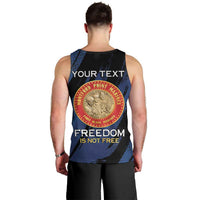 Personalized Proud to Honor Montford Point Marines Men Tank Top Freedom Is Not Free - Blue - Wonder Print Shop
