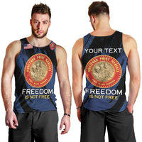 Personalized Proud to Honor Montford Point Marines Men Tank Top Freedom Is Not Free - Blue - Wonder Print Shop