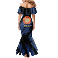 Personalized Proud to Honor Montford Point Marines Mermaid Dress Freedom Is Not Free - Blue - Wonder Print Shop