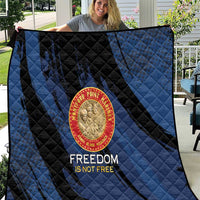 Proud to Honor Montford Point Marines Quilt Freedom Is Not Free - Blue - Wonder Print Shop
