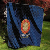 Proud to Honor Montford Point Marines Quilt Freedom Is Not Free - Blue - Wonder Print Shop