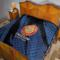 Proud to Honor Montford Point Marines Quilt Freedom Is Not Free - Blue - Wonder Print Shop