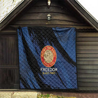 Proud to Honor Montford Point Marines Quilt Freedom Is Not Free - Blue - Wonder Print Shop