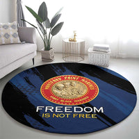 Proud to Honor Montford Point Marines Round Carpet Freedom Is Not Free - Blue - Wonder Print Shop