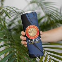 Personalized Proud to Honor Montford Point Marines Skinny Tumbler Freedom Is Not Free - Blue - Wonder Print Shop