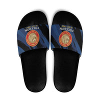 Proud to Honor Montford Point Marines Slide Sandals Freedom Is Not Free - Blue - Wonder Print Shop