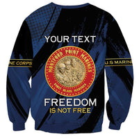 Personalized Proud to Honor Montford Point Marines Sweatshirt Freedom Is Not Free - Blue - Wonder Print Shop