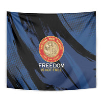 Proud to Honor Montford Point Marines Tapestry Freedom Is Not Free - Blue - Wonder Print Shop