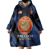 Personalized Proud to Honor Montford Point Marines Wearable Blanket Hoodie Freedom Is Not Free - Blue - Wonder Print Shop