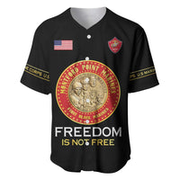 Personalized Proud to Honor Montford Point Marines Baseball Jersey Freedom Is Not Free - Black - Wonder Print Shop