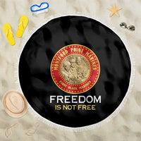 Proud to Honor Montford Point Marines Beach Blanket Freedom Is Not Free - Black - Wonder Print Shop