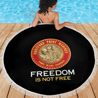 Proud to Honor Montford Point Marines Beach Blanket Freedom Is Not Free - Black - Wonder Print Shop