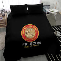 Proud to Honor Montford Point Marines Bedding Set Freedom Is Not Free - Black - Wonder Print Shop