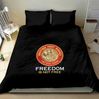 Proud to Honor Montford Point Marines Bedding Set Freedom Is Not Free - Black - Wonder Print Shop