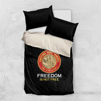 Proud to Honor Montford Point Marines Bedding Set Freedom Is Not Free - Black - Wonder Print Shop