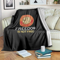 Proud to Honor Montford Point Marines Blanket Freedom Is Not Free - Black - Wonder Print Shop
