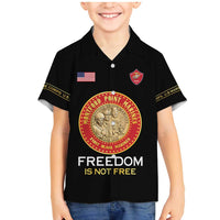 Personalized Proud to Honor Montford Point Marines Family Matching Mermaid Dress and Hawaiian Shirt Freedom Is Not Free - Black - Wonder Print Shop