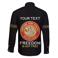 Personalized Proud to Honor Montford Point Marines Family Matching Off Shoulder Maxi Dress and Hawaiian Shirt Freedom Is Not Free - Black - Wonder Print Shop