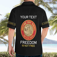 Personalized Proud to Honor Montford Point Marines Hawaiian Shirt Freedom Is Not Free - Black - Wonder Print Shop