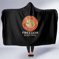 Proud to Honor Montford Point Marines Hooded Blanket Freedom Is Not Free - Black - Wonder Print Shop