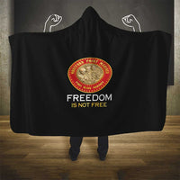 Proud to Honor Montford Point Marines Hooded Blanket Freedom Is Not Free - Black - Wonder Print Shop