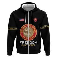 Personalized Proud to Honor Montford Point Marines Hoodie Freedom Is Not Free - Black - Wonder Print Shop
