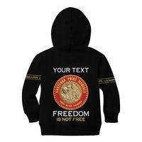 Personalized Proud to Honor Montford Point Marines Kid Hoodie Freedom Is Not Free - Black - Wonder Print Shop