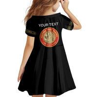 Personalized Proud to Honor Montford Point Marines Kid Short Sleeve Dress Freedom Is Not Free - Black - Wonder Print Shop