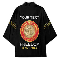 Personalized Proud to Honor Montford Point Marines Kimono Freedom Is Not Free - Black - Wonder Print Shop