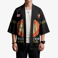 Personalized Proud to Honor Montford Point Marines Kimono Freedom Is Not Free - Black - Wonder Print Shop