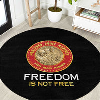 Proud to Honor Montford Point Marines Round Carpet Freedom Is Not Free - Black - Wonder Print Shop