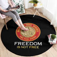 Proud to Honor Montford Point Marines Round Carpet Freedom Is Not Free - Black - Wonder Print Shop