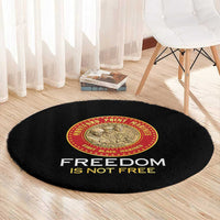 Proud to Honor Montford Point Marines Round Carpet Freedom Is Not Free - Black - Wonder Print Shop