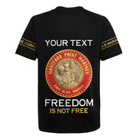 Personalized Proud to Honor Montford Point Marines Rugby Jersey Freedom Is Not Free - Black - Wonder Print Shop