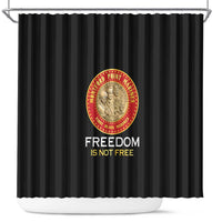 Proud to Honor Montford Point Marines Shower Curtain Freedom Is Not Free - Black - Wonder Print Shop