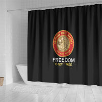 Proud to Honor Montford Point Marines Shower Curtain Freedom Is Not Free - Black - Wonder Print Shop