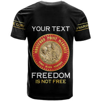 Personalized Proud to Honor Montford Point Marines T Shirt Freedom Is Not Free - Black - Wonder Print Shop