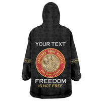 Personalized Proud to Honor Montford Point Marines Wearable Blanket Hoodie Freedom Is Not Free - Black - Wonder Print Shop
