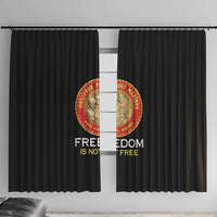 Proud to Honor Montford Point Marines Window Curtain Freedom Is Not Free - Black - Wonder Print Shop